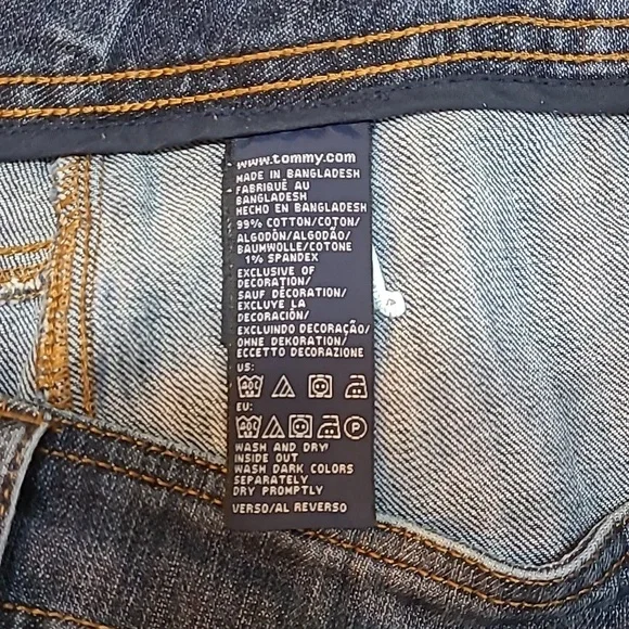 Vintage Tommy Hilfiger A-line jean 21" skirt 4 pockets medium wash size 10 - Picture 10 of 12
